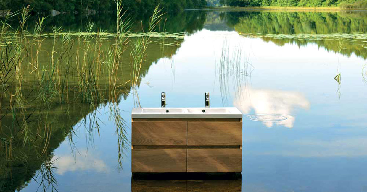 Salle de bain bois massif - Sanijura